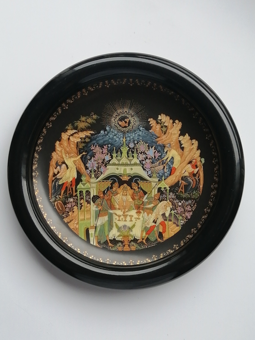 USSR 1989 Palekh Vintage Collector's Plate Russian Legends Series (#5) Wall Art